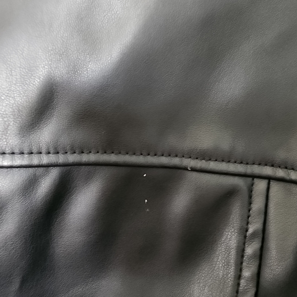 Ookie & Lala Women's Classic Black Faux Leather Jacket - Picture 5 of 7